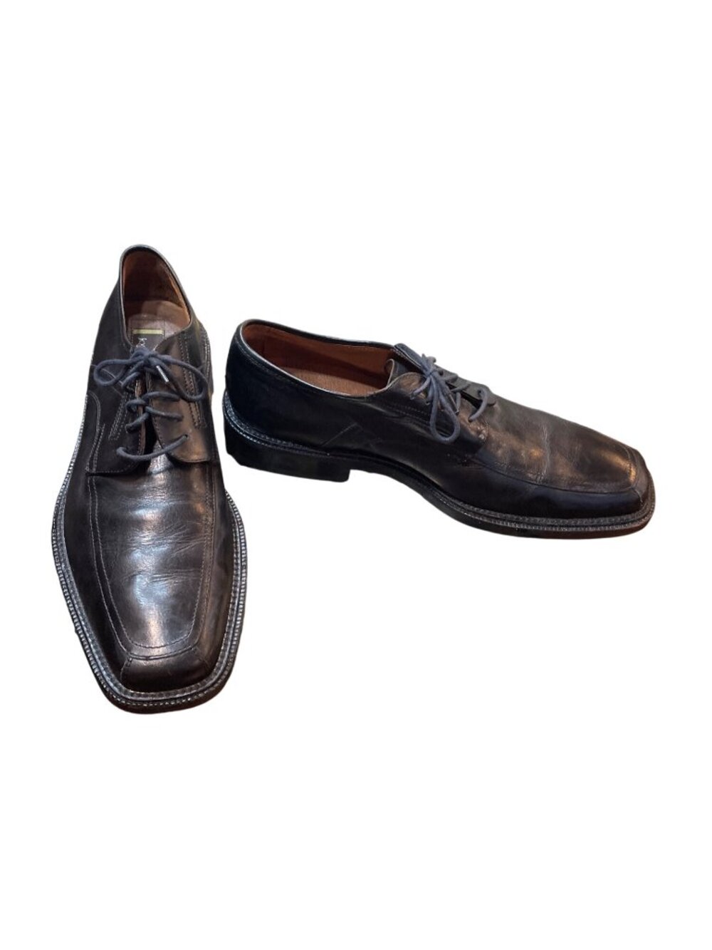 Johnston Murphy mens brown leather dress oxford shoes sz 9.5M SKUn 10-551